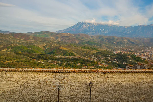 Berat Albania Θέα Στο Βουνό Από Κάστρο Μπεράτ Της Αλβανίας — Φωτογραφία Αρχείου