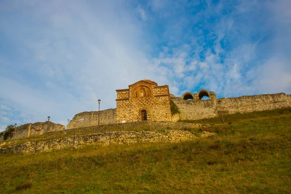 Berat Albania Gereja Ortodoks Tritunggal Kudus Castel Berat Situs Warisan — Stok Foto