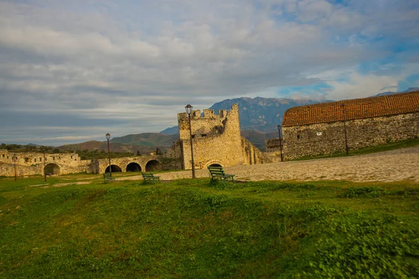 Berat Albânia Vista Panorâmica Antigo Castelo Berat Património Mundial Unesco — Fotografia de Stock