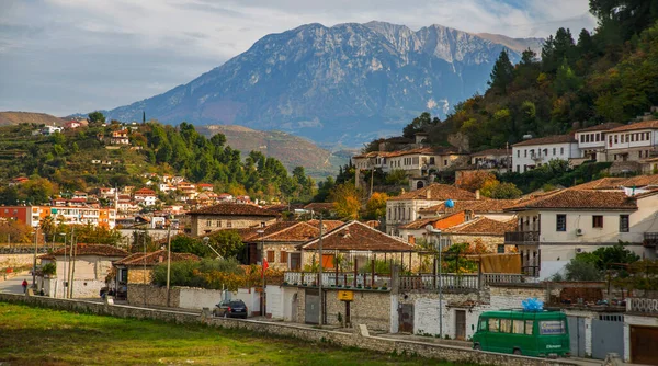 Παλιά Πόλη Berati Παράθυρα Στο Berat Ονομάζεται Επίσης Πόλη Των — Φωτογραφία Αρχείου