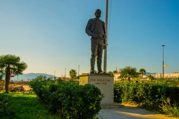 Vlora Vlore Albania Estatua Isa Boletini Vlora Albania — Foto de Stock
