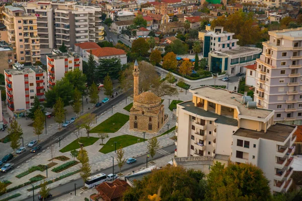 Vlora Albania Paesaggio Urbano Visto Dalla Collina Kuzum Baba Vista — Foto Stock