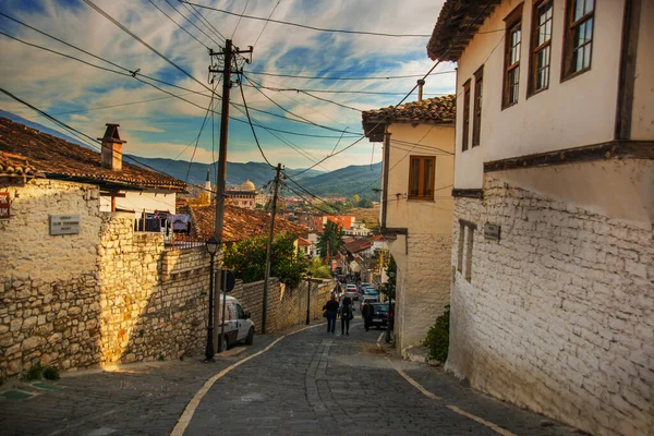 Berat Albania Stary Dom Dzielnicy Mangalem Berat Lista Światowego Dziedzictwa — Zdjęcie stockowe