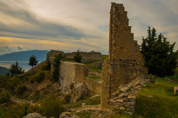 Kanine Albania Hermoso Paisaje Con Vistas Las Antiguas Murallas Fortaleza —  Fotos de Stock