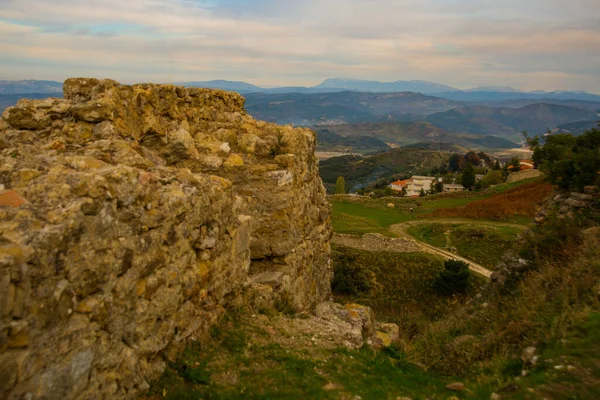 Kanine Albania Hermoso Paisaje Con Vistas Las Antiguas Murallas Fortaleza —  Fotos de Stock