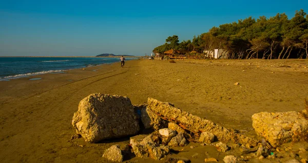 Vlora Vlore Albanien Schöne Aussicht Auf Den Strand Von Vlora — Stockfoto