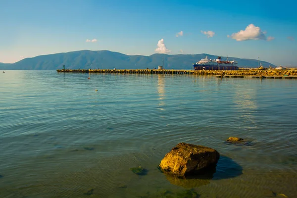 Vlora Vlore Albania Beautiful Ship Albanian Port Vlora — Stock Photo, Image