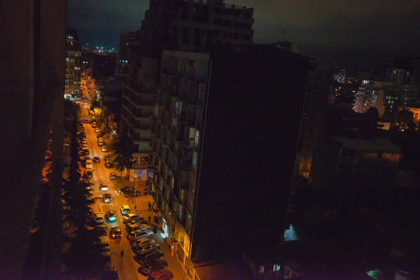 Batumi Georgia Nachtlandschaft Mit Wolkenkratzern Der Stadt Batumi Blick Auf — Stockfoto