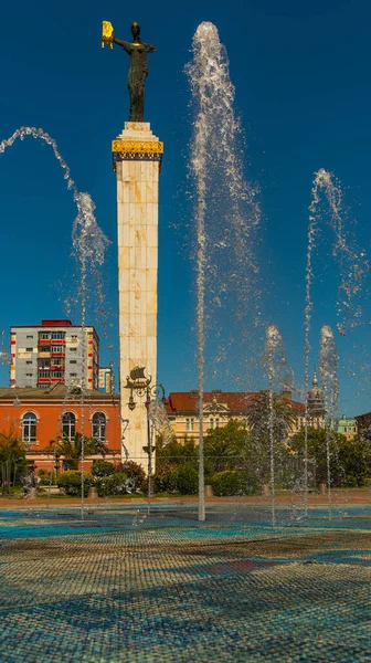 Batumi Georgia Escultura Medea Com Velo Dourado Praça Europa Batumi — Fotografia de Stock