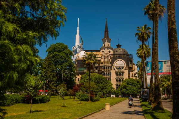 Batumi Georgia Plaza Europa Está Centro Ciudad Lugar Famoso Para — Foto de Stock