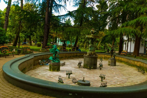 Batumi Georgia Beautiful Park Fountain Sculptures Summer Batumi Adjara Region — Stock Photo, Image