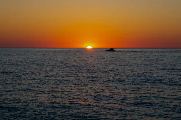 Batumi Georgie Beau Paysage Sur Plage Mer Noire Coucher Soleil — Photo