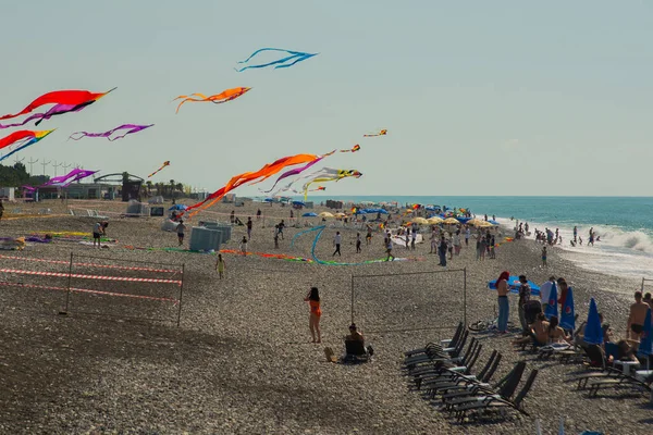 Batumi Georgia Schöne Drachen Himmel Strand Von Batumi Region Adjara — Stockfoto