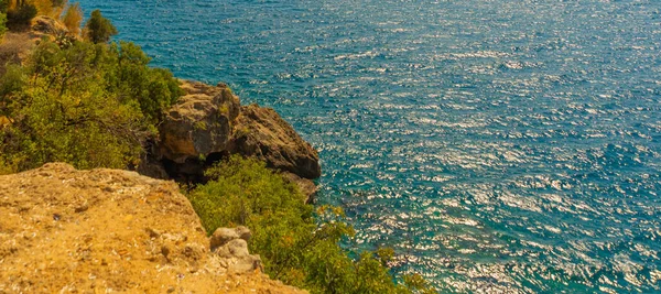 Antalya Turquía Hermoso Paisaje Mar Mediterráneo Las Montañas Antalya Turquía —  Fotos de Stock