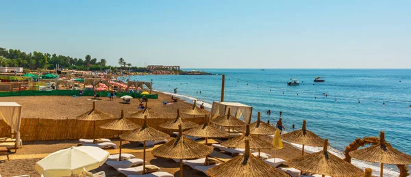 Antalya Turkey Красивий Краєвид Пляжі Лари Узбережжі Середземного Моря Анталії — стокове фото