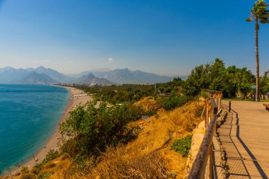 ANTALYA, TURKEY: Türkiye 'nin Antalya kentindeki Konyaalti plajının üst manzarası.