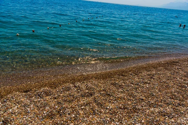 Antalya Turkey Türkiye Nin Antaly Kentindeki Konyaalti Plajında Güzel Kum — Stok fotoğraf