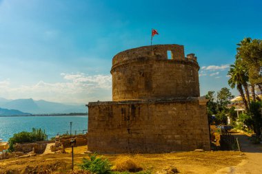 ANTALYA, TURKEY: Tarihi Antalya kentinde Hidirlik Kulesi, Karaalioğlu Parkı