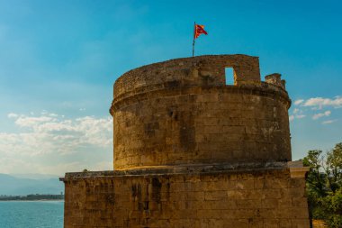 ANTALYA, TURKEY: Tarihi Antalya kentinde Hidirlik Kulesi, Karaalioğlu Parkı