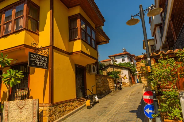 Antalya Turquie Maisons Dans Distirict Historique Kaleici Antalya Turquie Vieille — Photo