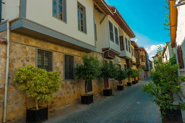 Antalya Türkei Häuser Historischen Viertel Kaleici Von Antalya Türkei Altstadt — Stockfoto