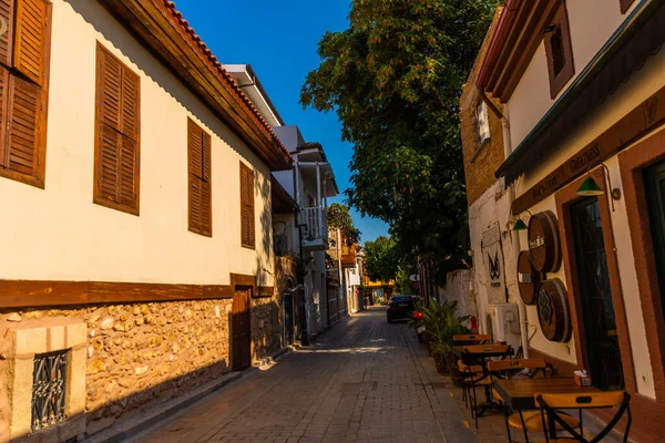 Antalya Turquia Casas Histórico Kaleici Distirict Antalya Turquia Cidade Velha — Fotografia de Stock