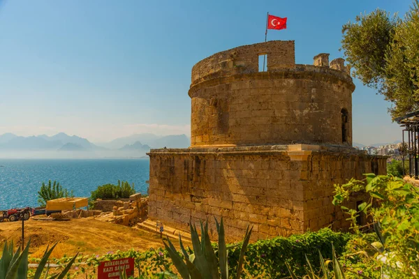 Menara Hidirlik Taman Karaalioglu Kota Bersejarah Antalya Turki — Stok Foto