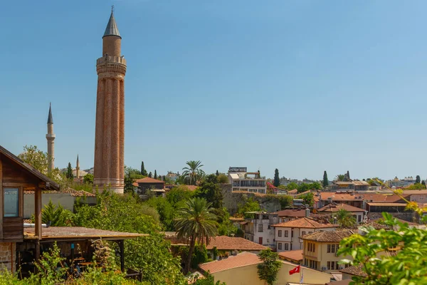 Antalya Turquia Mesquita Yivli Minare Marco Antalyas Cidade Velha Kaleici — Fotografia de Stock