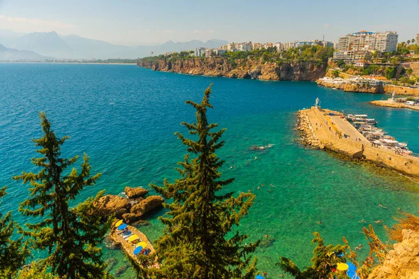 Antalya Turkey Lighthouse Old Harbor Antalya Sunny Summer Day Turkey — Stock Photo, Image