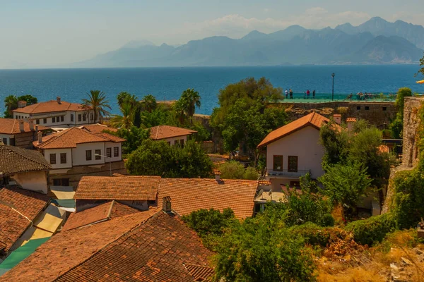 Ανταλια Τουρκια Όμορφη Παλιά Πόλη Kaleici Μια Ηλιόλουστη Μέρα Στην — Φωτογραφία Αρχείου
