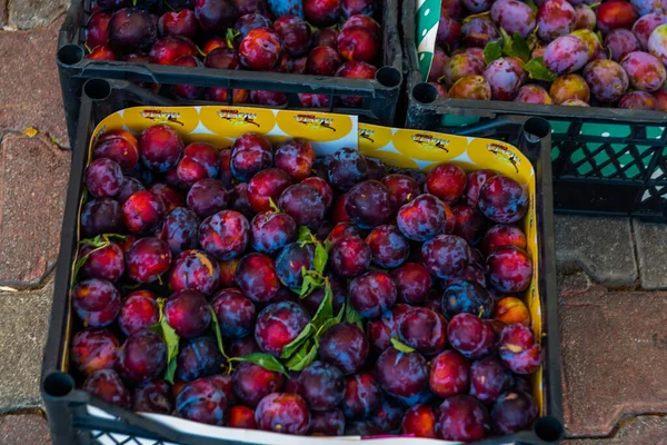 Antalya Turkey Výprodej Ovoce Pouličním Trhu Tradiční Turecký Bazar Antalyi — Stock fotografie