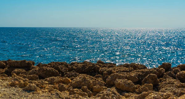 Боковая Набережная Тёрки Вид Средиземное Море Древнегреческого Города Сиде Юге — стоковое фото