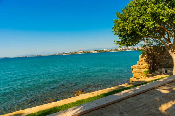 Πλευρά Τουρκία Πλευρά West Beach Θέα Προς Δυτική Παραλία Του — Φωτογραφία Αρχείου