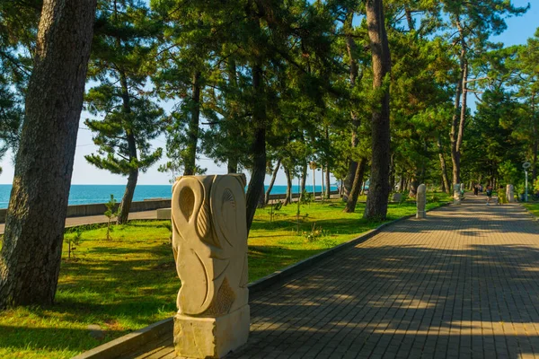 Kobuleti Georgia Batum Yakınlarındaki Popüler Tatil Beldesi Kobuleti Güneşli Bir — Stok fotoğraf