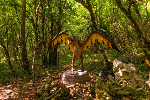 Sataplie Kotaisi Imereti Georgie Statue Dinosaures Dans Parc Réserve Naturelle — Photo