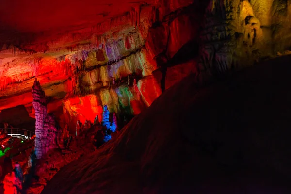 Sataplie Kotaisi Imereti Georgie Grotte Sataplia Géorgie Illuminée Par Des — Photo