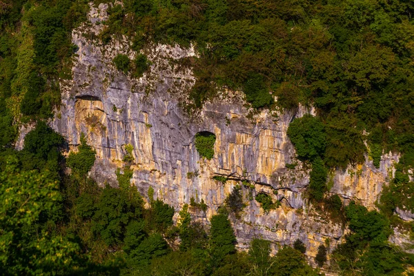 Kutaisi Imereti Georgia Tbellissimo Paesaggio Con Canyon Vicino Monastero Motsameta — Foto Stock