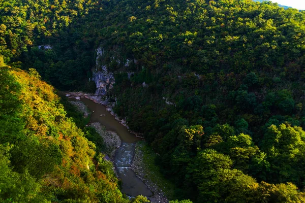 Kutaisi Imereti Georgia Řeka Tskaltsitela Kaňon Obce Motsameta Nedaleko Kutaisi — Stock fotografie