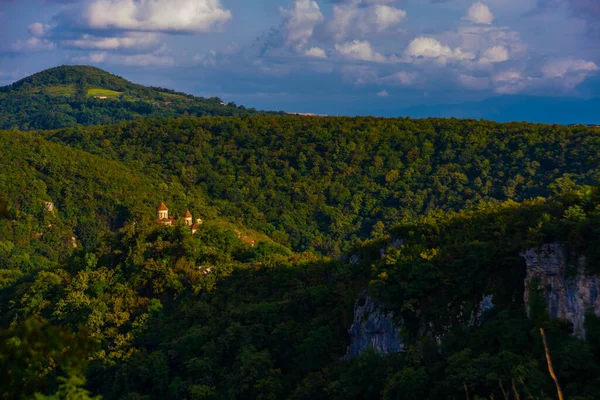 Kutaisi Imereti Georgia Bela Paisagem Com Vista Para Mosteiro Motsameta — Fotografia de Stock