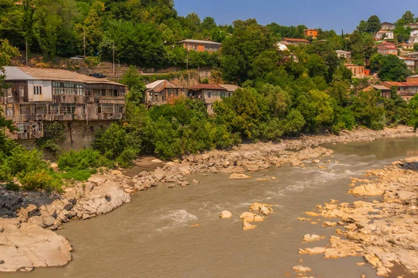 Kutaisi Georgia Schöne Landschaft Mit Blick Auf Die Weiße Brücke — Stockfoto