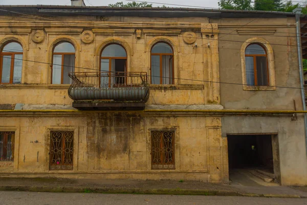 Kutaisi Georgie Maisons Traditionnelles Géorgiennes Dans Rue Dans Vieux Quartier — Photo