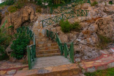 Antalya 'da bir yaz akşamı Şelale Duden yakınlarında güzel bir park..