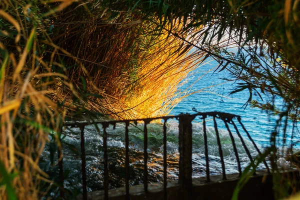 Antalya Turkey Den Natursköna Utsikten Över Dudens Vattenfall Antalya Solig — Stockfoto