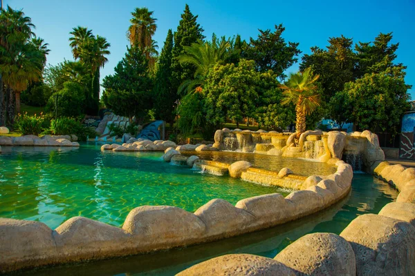 Antalya Türkei Landschaft Mit Blick Auf Einen Schönen Park Mit — Stockfoto