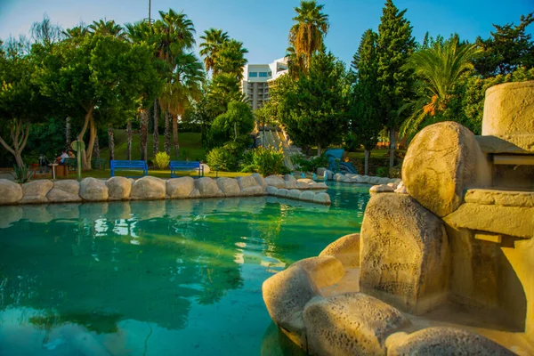 Antalya Türkei Landschaft Mit Blick Auf Einen Schönen Park Mit — Stockfoto