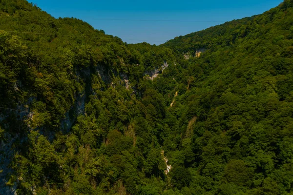 Okatse Canyon Imereti Georgia Piękny Krajobraz Kanionie Okatse Słoneczny Letni — Zdjęcie stockowe