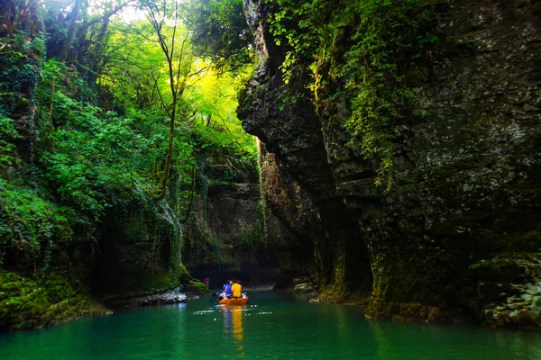 Martvili Canyon Georgia Hermoso Cañón Natural Con Vista Río Montaña — Foto de Stock