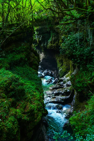 Martvili Canyon Georgia Turquoise Water River Martvili Canyon Summer Day — Stock Photo, Image