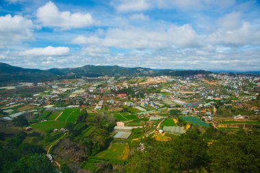 Vietnam'da Kuş bakışı görünüme da lat kenti görüntülemek