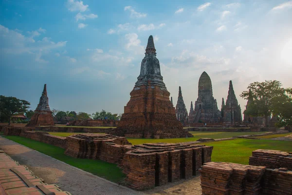 古代都市アユタヤの建物。Asia.thailand. — ストック写真